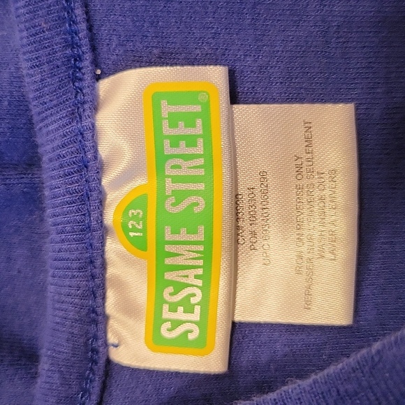 Sesame Street Cookie Monster blue long sleeved onesie/bodysuit - Picture 2 of 4